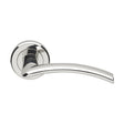 TRES LEVER ON SPRUNG PUSH-ON ROUND ROSE - POLISHED CHROME - 52 MM DIA - PAIR