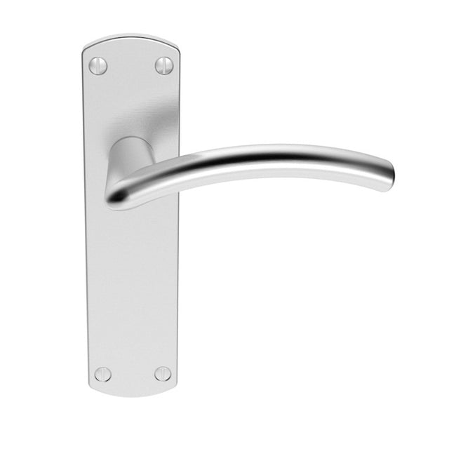 SEROZZETTA TRES LEVER ON BACKPLATE - LATCH - SATIN CHROME - 42MM X 170MM - PAIR