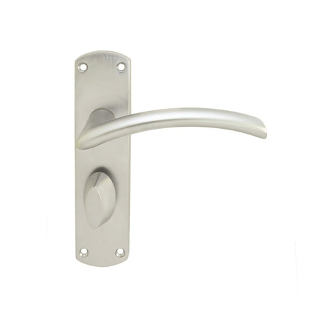 SEROZZETTA TRES LEVER ON BACKPLATE - BATHROOM 57MM C/C - SATIN CHROME - 42MM X 170MM - PAIR