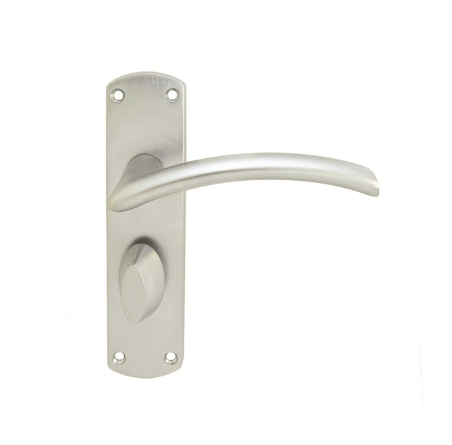 SEROZZETTA TRES LEVER ON BACKPLATE - BATHROOM 57MM C/C - SATIN CHROME - 42MM X 170MM - PAIR