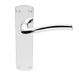 SEROZZETTA CUATRO LEVER ON BACKPLATE - LATCH - POLISHED CHROME - 42MM X 170MM - PAIR