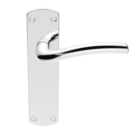 SEROZZETTA CUATRO LEVER ON BACKPLATE - LATCH - POLISHED CHROME - 42MM X 170MM - PAIR