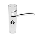 SEROZZETTA CUATRO LEVER ON BACKPLATE - BATHROOM 57MM C/C - POLISHED CHROME - 42MM X 170MM - PAIR