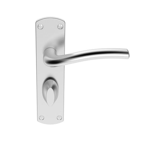 SEROZZETTA CUATRO LEVER ON BACKPLATE - BATHROOM 57MM C/C - SATIN CHROME - 42MM X 170MM - PAIR