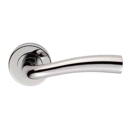 CINCO LEVER ON SPRUNG PUSH-ON ROUND ROSE - POLISHED CHROME - 52 MM DIA - PAIR