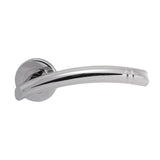 SEROZZETTA CUARENTA LEVER ON CONCEALED FIX PUSH ON ROUND ROSE - POLISHED CHROME - 52 MM DIA - PAIR