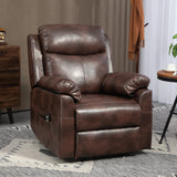 HOMCOM Faux Leather 70 Electric Riser Recliner Chair, Dark Brown