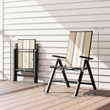 Outsunny Rattan Reclining Garden Chairs - Orange