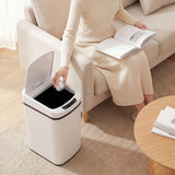 HOMCOM 12L Sensor Bin, Automatic Touchless Motion Sensor Kitchen Bin with Fingerprint Resistant Stainless Steel, White
