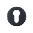 ESCUTCHEON - EURO PROFILE - ROUND ROSE - MATT BLACK - EACH