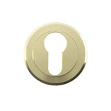 ESCUTCHEON - EURO PROFILE - SCREW-ON ROUND ROSE - STAINLESS BRASS - 52MM - EACH