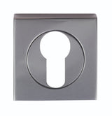 ESCUTCHEON - EURO PROFILE - SQUARE ROSE - BLACK NICKEL - 52MM - EACH