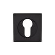 ESCUTCHEON - EURO PROFILE - SQUARE ROSE - MATT BLACK - EACH