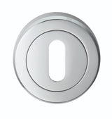 ESCUTCHEON - LOCK PROFILE - SCREW-ON ROUND ROSE - POLISHED CHROME - 52MM - EACH