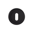 ESCUTCHEON - LOCK PROFILE - SCREW-ON ROUND ROSE - MATT BLACK - EACH