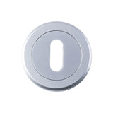 ESCUTCHEON - LOCK PROFILE - SCREW-ON ROUND ROSE - SATIN CHROME - 52MM - EACH