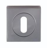 ESCUTCHEON - LOCK PROFILE - SQUARE ROSE - BLACK NICKEL - 52MM - EACH