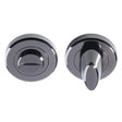 TURN & RELEASE - 5MM SPINDLE - SCREW-ON ROUND ROSE - BLACK NICKEL - 52MM - SET