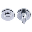 TURN & RELEASE - 5MM SPINDLE - SCREW-ON ROUND ROSE - POLISHED CHROME - 52MM - SET