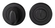 TURN & RELEASE - 5MM SPINDLE - SCREW-ON ROUND ROSE - MATT BLACK - SET