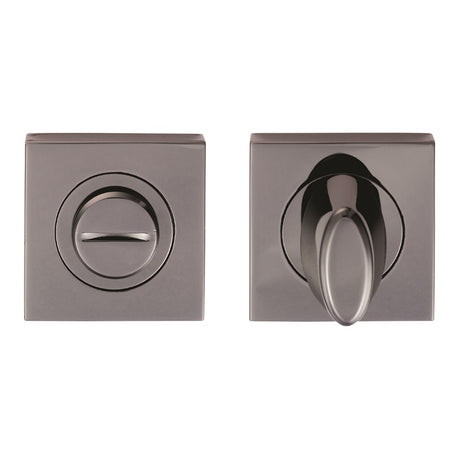 TURN & RELEASE - 5MM SPINDLE - SQUARE ROSE - BLACK NICKEL - 52MM - SET