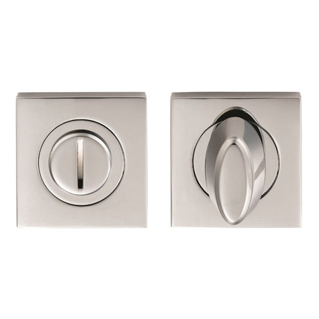 TURN & RELEASE - 5MM SPINDLE - SQUARE ROSE - POLISHED CHROME - 52MM - SET