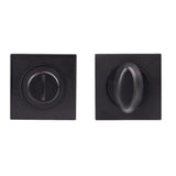 TURN & RELEASE - 5MM SPINDLE - SQUARE ROSE - Matt Black - SET