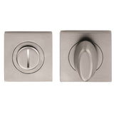 TURN & RELEASE - 5MM SPINDLE - SQUARE ROSE - SATIN CHROME - 52MM - SET