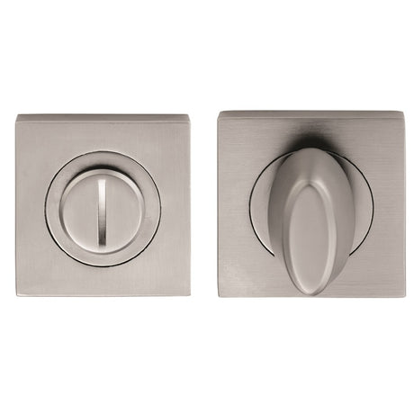 TURN & RELEASE - 5MM SPINDLE - SQUARE ROSE - SATIN CHROME - 52MM - SET