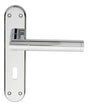 SCOPE LEVER ON FACE-FIX BACKPLATE - LOCK 57MM - POLISHED CHROME - 180 X 44 MM - PAIR