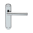 SCOPE LEVER ON FACE-FIX BACKPLATE - LATCH - POLISHED CHROME - 180 X 40 MM - PAIR