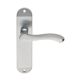 STYLE LEVER ON FACE-FIX BACKPLATE - LATCH - SATIN CHROME - 180MM X 40MM - PAIR