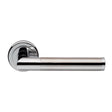 TREND LEVER ON SPRUNG SCREW-ON ROUND ROSE - POLISHED CHROME/SATIN NICKEL - 50MM - PAIR
