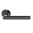 TREND LEVER ON SPRUNG SCREW-ON ROUND ROSE - BLACK NICKEL - 50MM - PAIR