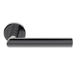 TREND LEVER ON SPRUNG SCREW-ON ROUND ROSE - BLACK NICKEL - 50MM - PAIR