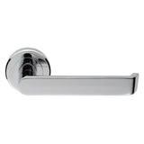 CONCEPT LEVER ON SPRUNG SCREW-ON ROUND ROSE - POLISHED CHROME - PAIR
