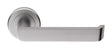 CONCEPT LEVER ON SPRUNG SCREW-ON ROUND ROSE - SATIN CHROME - PAIR