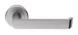 CONCEPT LEVER ON SPRUNG SCREW-ON ROUND ROSE - SATIN CHROME - PAIR