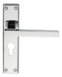 STRATUS LEVER ON FACE-FIX BACKPLATE - EURO 47.5MM - POLISHED CHROME - 180MM X 40MM - PAIR