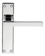 STRATUS LEVER ON FACE-FIX BACKPLATE - LATCH - POLISHED CHROME - 180MM X 40MM - PAIR