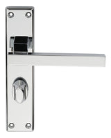 STRATUS LEVER ON FACE-FIX BACKPLATE - BATHROOM 57MM - POLISHED CHROME - 180 X 40MM - PAIR