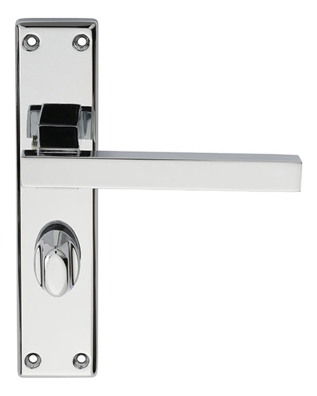 STRATUS LEVER ON FACE-FIX BACKPLATE - BATHROOM 57MM - POLISHED CHROME - 180 X 40MM - PAIR