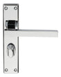 STRATUS LEVER ON FACE-FIX BACKPLATE - BATHROOM 57MM - POLISHED CHROME - 180 X 40MM - PAIR