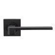 EQUI LEVER ON SPRUNG PUSH-ON SQUARE ROSE - MATT BLACK - PAIR