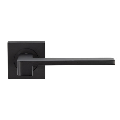 EQUI LEVER ON SPRUNG PUSH-ON SQUARE ROSE - MATT BLACK - PAIR