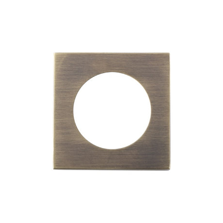 SQUARE SZM OUTER ROSE COVER PACK - ANTIQUE BRASS - PAIR