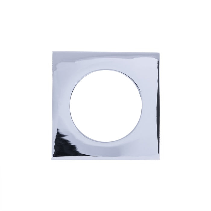 SQUARE SZM OUTER ROSE COVER PACK - POLISHED CHROME - PAIR