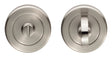 TURN & RELEASE - 5MM SPINDLE - SCREW-ON ROUND ROSE - SATIN NICKEL - SET