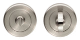 TURN & RELEASE - 5MM SPINDLE - SCREW-ON ROUND ROSE - SATIN NICKEL - SET