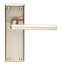DIECI LEVER ON FACE-FIX BACKPLATE - LATCH - SATIN NICKEL - PAIR